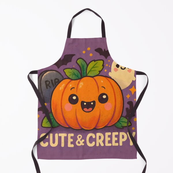 Item preview, Cute Creepy Halloween Pumpkin Illustration designed and sold by PandaTShirtShop.