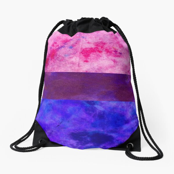 Bisexual Pride Digital Quilt Drawstring Bag