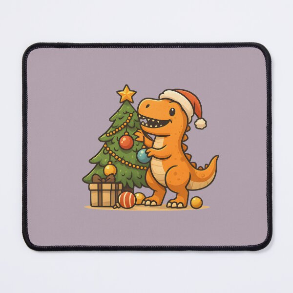Item preview, Cute Dino Decorates Christmas Tree Holiday Art designed and sold by anthonykoarts.
