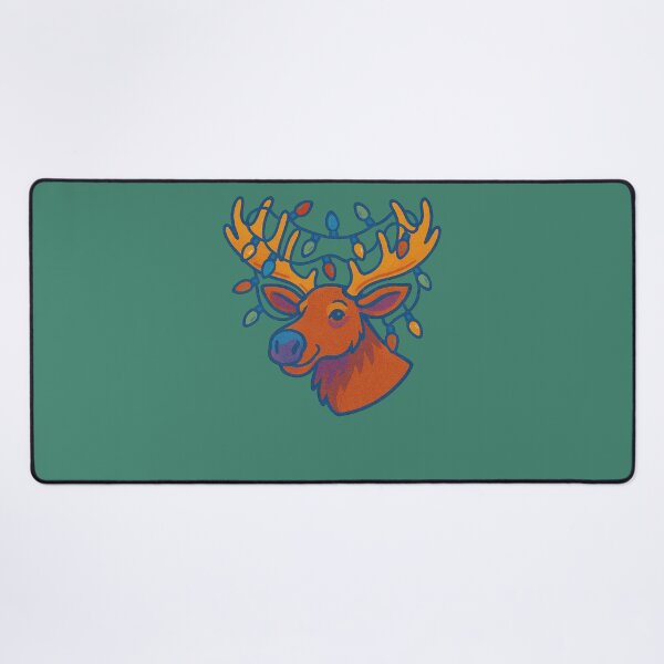 Item preview, Festive Moose with Christmas Lights Tangled in Holiday Antlers designed and sold by FrictionMaxxing.