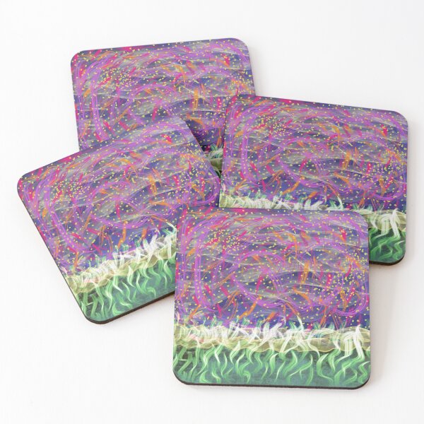 Item preview, Electric Garden Beneath a Starry Storm designed and sold by Mystic Garden Studio - Jardin Mystique.