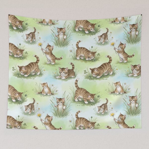Item preview, Kittens in Meadow designed and sold by PragmaticP.