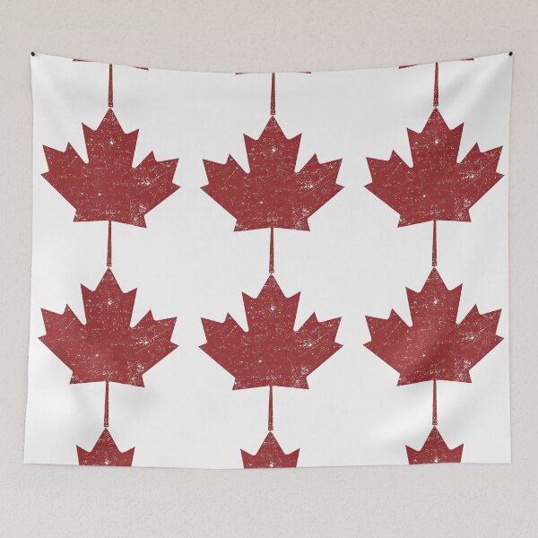 Item preview, Rustic Red Canadian Maple Leaf designed and sold by ArtfulWeave.