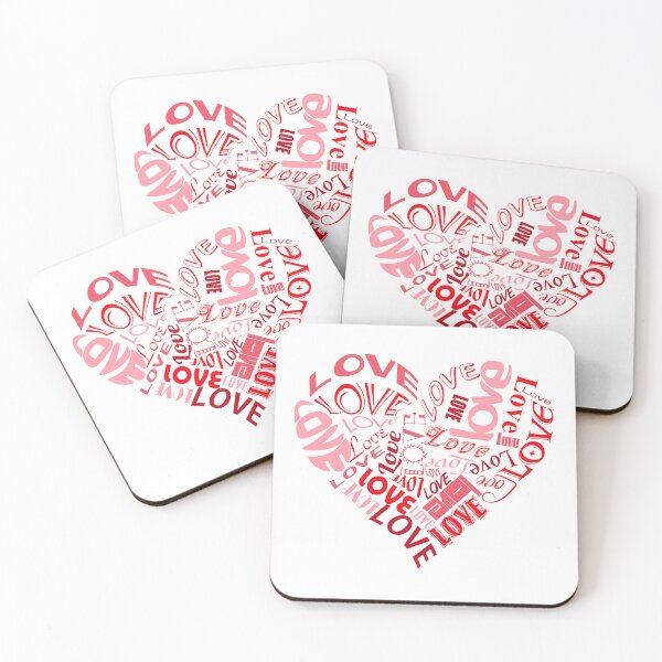 Item preview, Love Word Heart | Romantic Typography Design designed and sold by graphicgeoff.