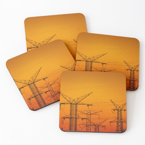 Item preview, Chicago Power Lines Industrial Sunset Urban Art designed and sold by Amanda's Factory.