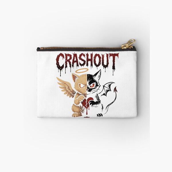 Item preview, Crashout Angel Devil Black White Duality Cat designed and sold by JediKittenWars.