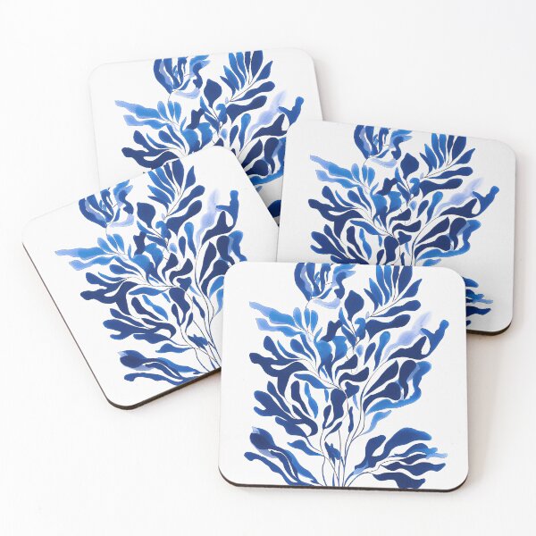 Item preview, Blue Floral Print Minimalist Japanese Wall Art designed and sold by regnumsaturni.