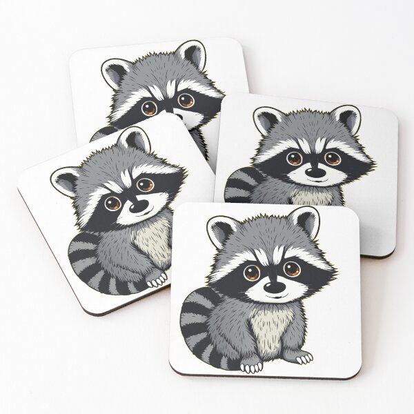 Item preview, Adorable Cartoon Raccoon Illustration – Cute Baby Animal Clipart designed and sold by Royalsticker.