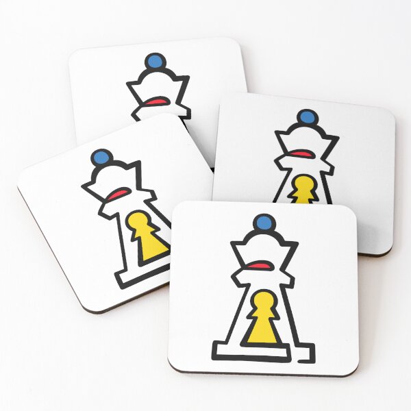 Item preview, Abstract Chess Queen with Pawn Artistic Chess Print designed and sold by missbobbit.