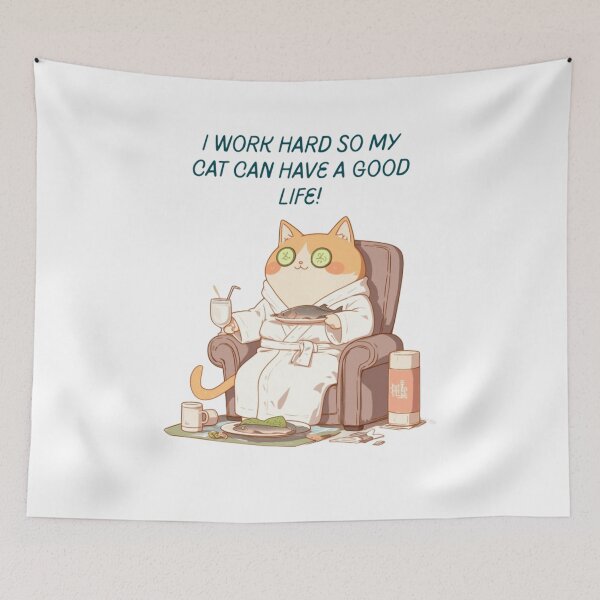 Item preview, relaxing cat  designed and sold by SabaMirzique.