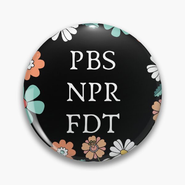 Item preview, PBS, NPR, FDT | Groovy Floral Design | Subtle Anti-Trump Art designed and sold by leftyshirts.