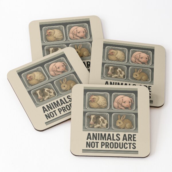 Item preview, Animals Are Not Products Animal Liberation Vegan Protest Stop Factory Farming designed and sold by Annika Shurafa.