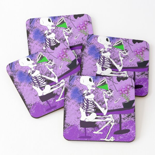 Item preview, Skeleton Sipping Margarita designed and sold by bloomingvine.