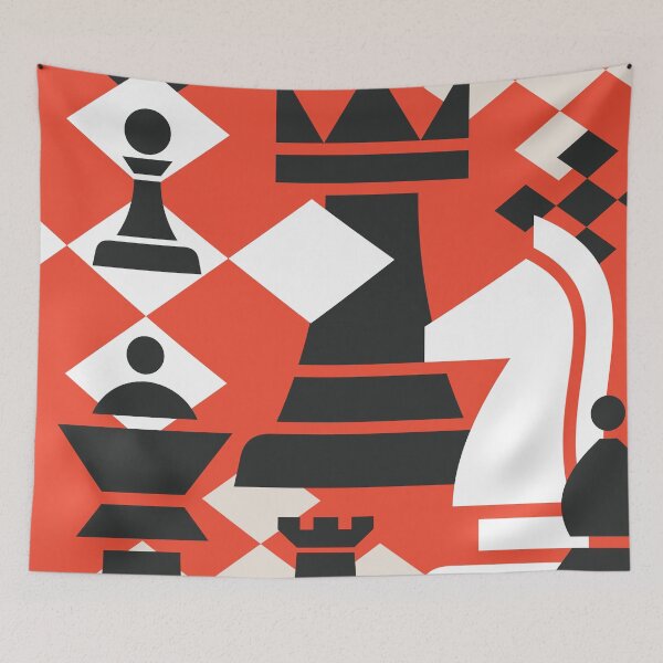 Item preview, Abstract Chess Background Modern Geometric Print designed and sold by missbobbit.