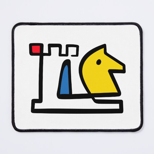 Item preview, Abstract Chess Rook and Knight Modern Print designed and sold by missbobbit.