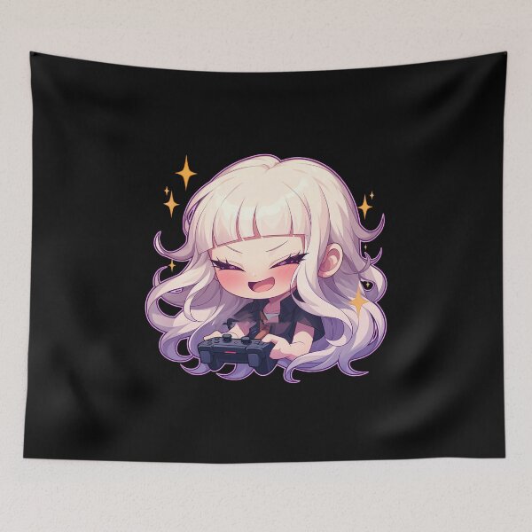 Item preview, Chibi Kyoko Kirigiri Cute Gaming Controller Sparkles Danganronpa Anime designed and sold by juniorcastros.