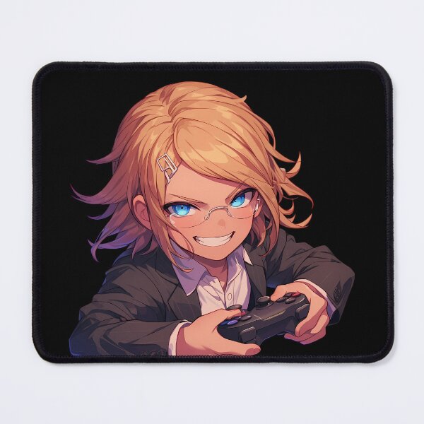 Item preview, Chibi Byakuya Togami Confident Gaming Controller Blonde Danganronpa Anime designed and sold by juniorcastros.