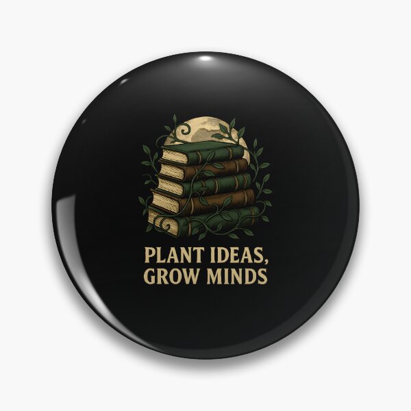 Item preview, Plant Ideas Grow Minds Botanical Book Lover Quote Design designed and sold by Furr-n-Purr.