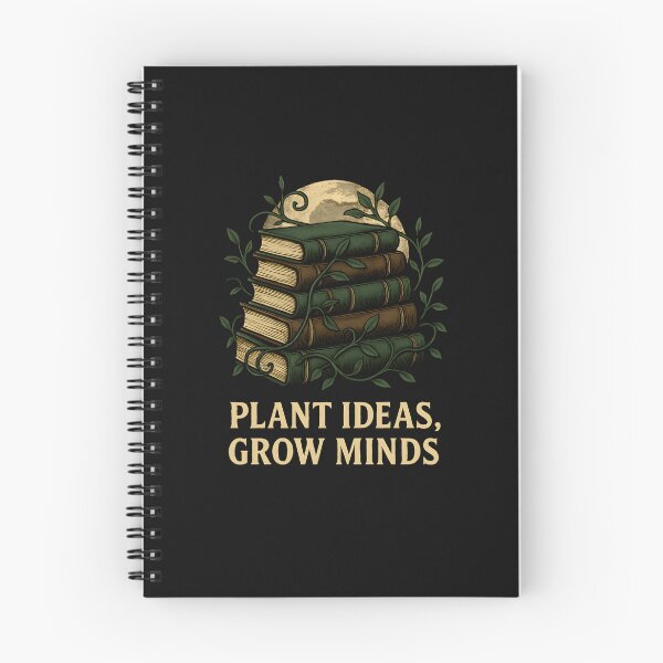 Item preview, Plant Ideas Grow Minds Botanical Book Lover Quote Design designed and sold by Furr-n-Purr.