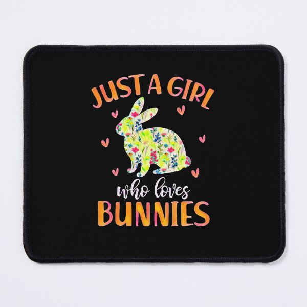 Item preview, Just a Girl Who Loves Bunnies – Cute Floral Heart Bunny Lover designed and sold by creativerooney.