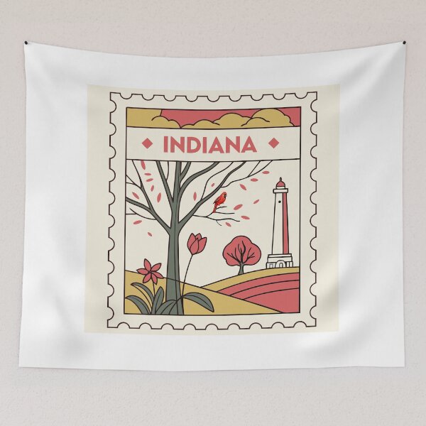 Item preview, Vintage Indiana Postage Stamp Design designed and sold by BlesstB.