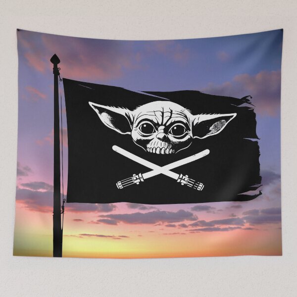 Item preview, Baby Yoda Species Pirate Flag and Pole designed and sold by Douglas-Depot.