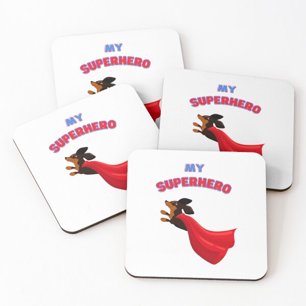 Item preview, Superhero Dachshund 1627 designed and sold by ALMASTEVEN.