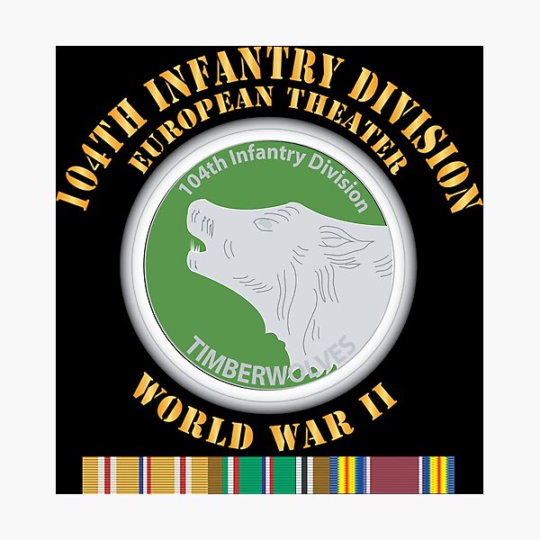 Item preview, Army - 104th Infantry Division - Europe - Ribbons - w Txt w PAC  WWII X 300 designed and sold by Military Insignia Products.