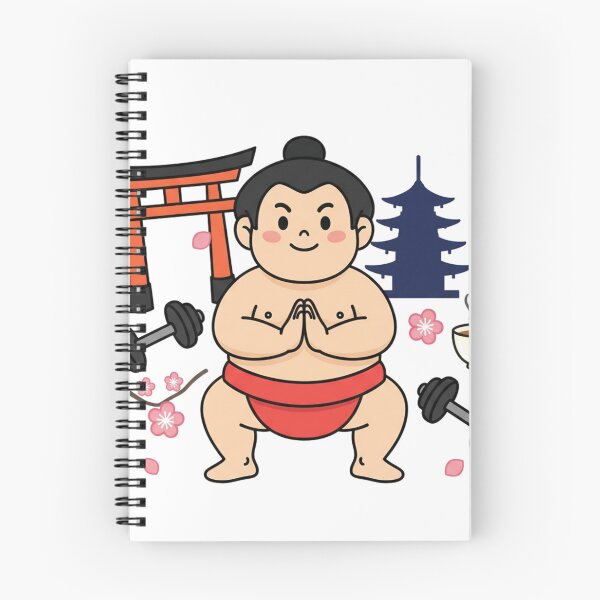 Item preview, Cute Sumo Wrestler with Japanese Icons | SoberSips designed and sold by SoberSips.