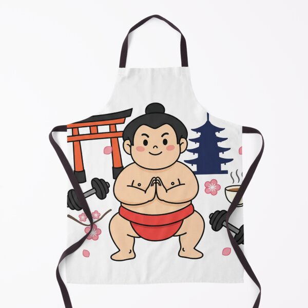 Item preview, Cute Sumo Wrestler with Japanese Icons | SoberSips designed and sold by SoberSips.