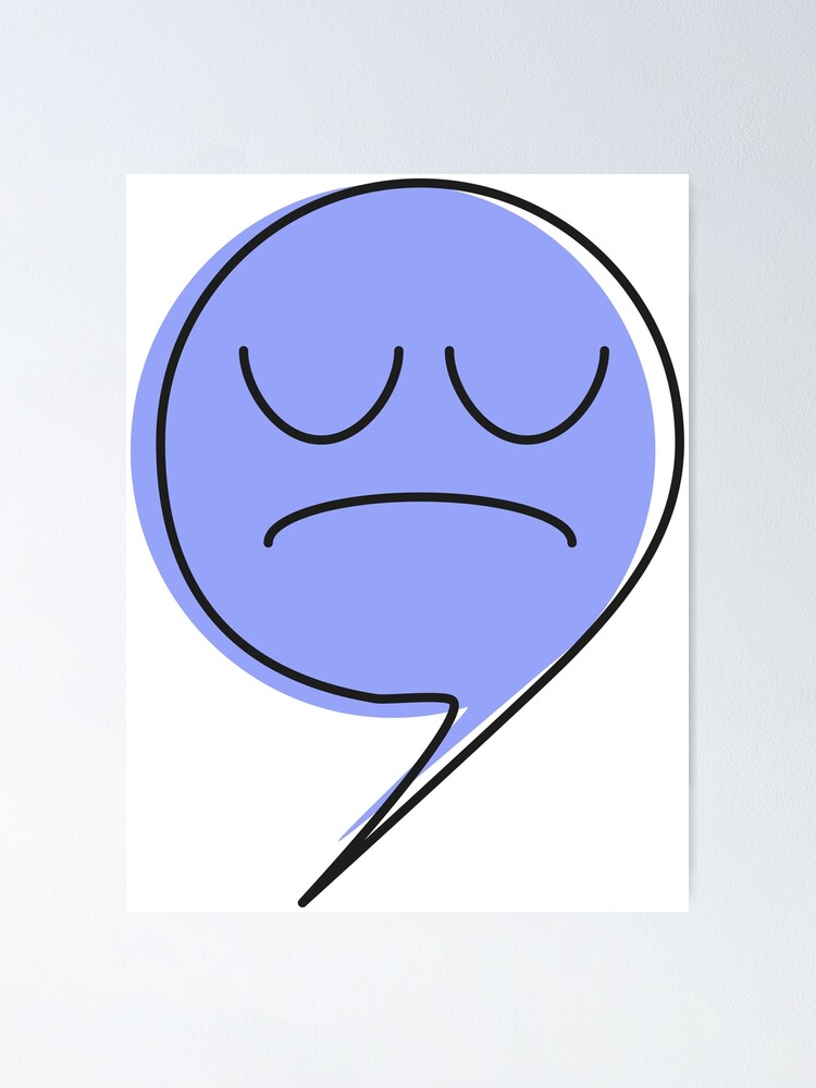 Cartoon doodle of facial expression emoticon, Scared face