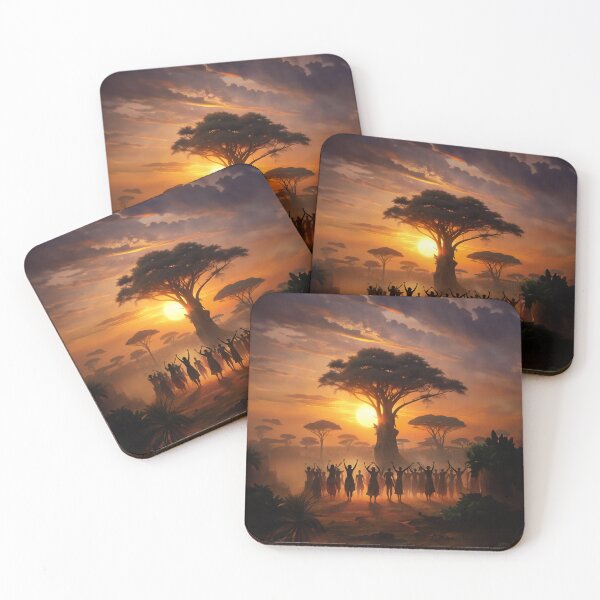 Item preview, Tribal Dreams - Tribal people at the evening dance designed and sold by Made-by-Gus.