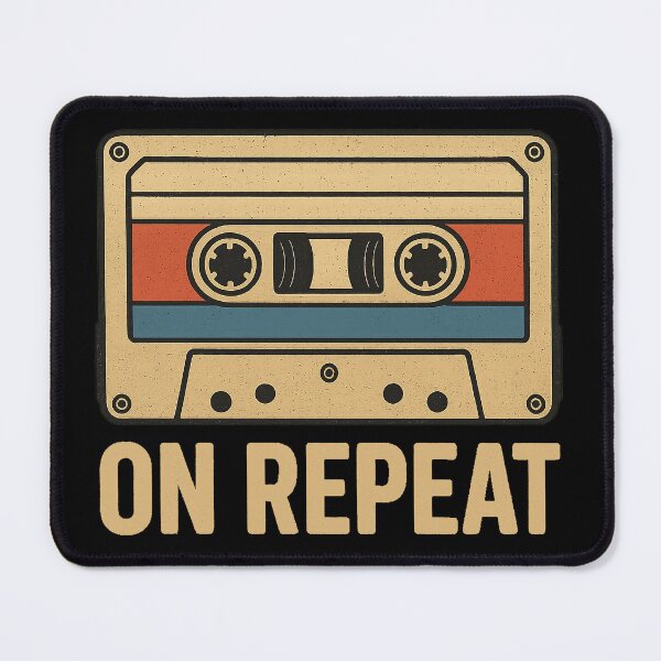 Item preview, Vintage Cassette Tape, On Repeat designed and sold by Peter P @ MedleyMerch.