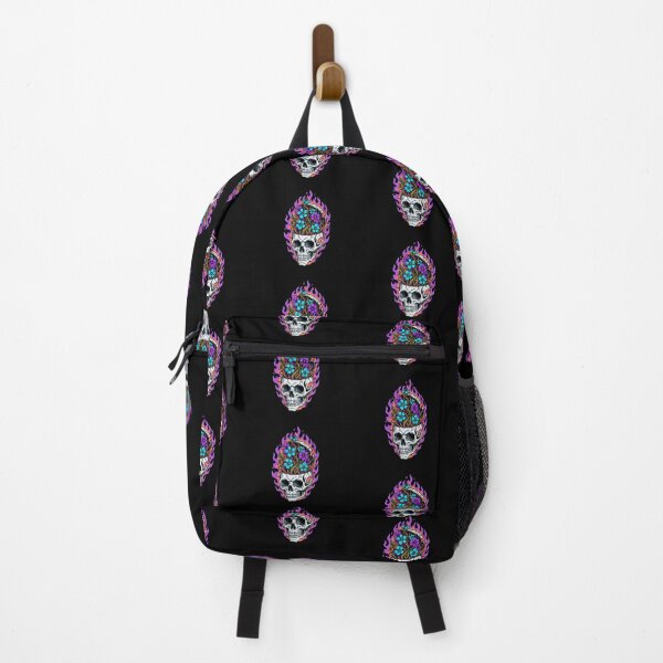 Item preview, Astral Skull Bloom – Neon Skull with Flowers designed and sold by Vrixat.