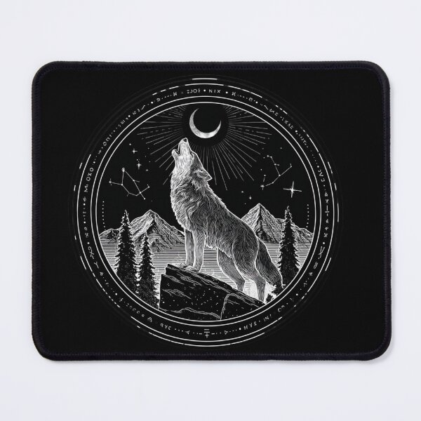 Item preview, Mystic Wolf Under Moon – Norse Viking Wolf Runes Midnight Forest Night Symbol designed and sold by StickerHavenn.