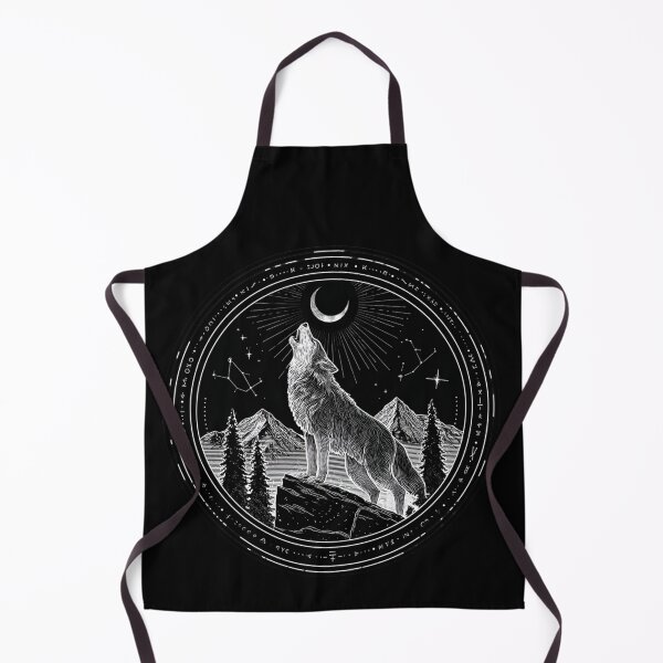 Item preview, Mystic Wolf Under Moon – Norse Viking Wolf Runes Midnight Forest Night Symbol designed and sold by StickerHavenn.