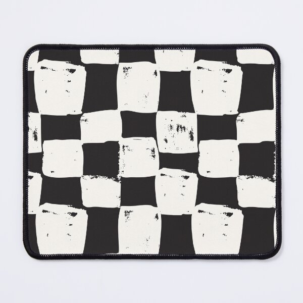 Item preview, Uneven black and white weathered distressed look checkerboard  designed and sold by PrettywithColor.
