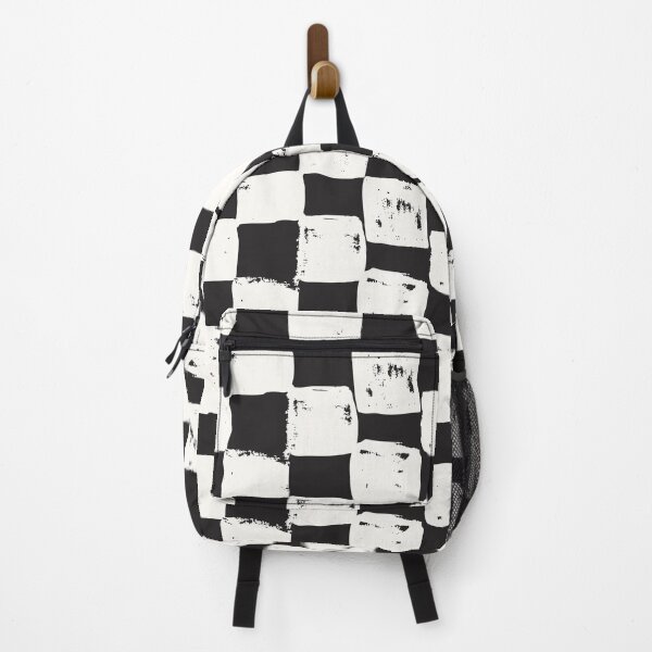 Item preview, Uneven black and white weathered distressed look checkerboard designed and sold by PrettywithColor.