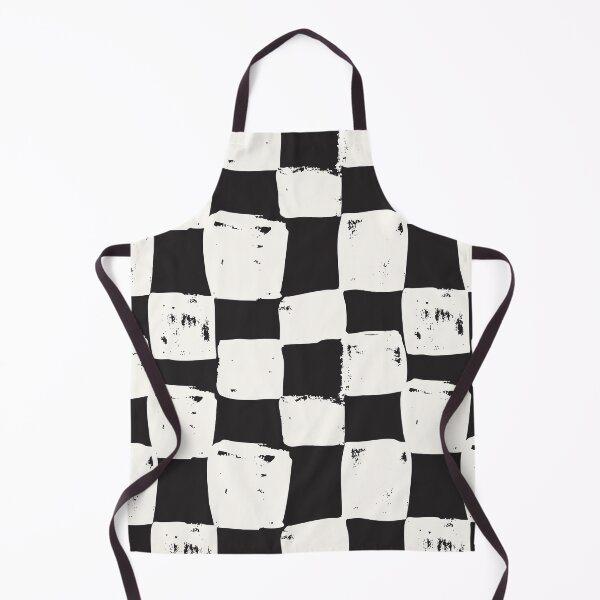 Item preview, Uneven black and white weathered distressed look checkerboard designed and sold by PrettywithColor.