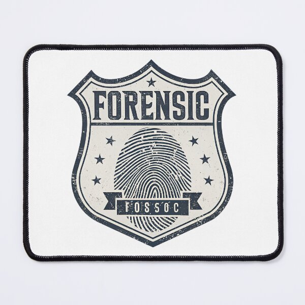 Item preview, Forensic Science Fingerprint Retro Badge – Distressed Typography Design designed and sold by VividOrganica.