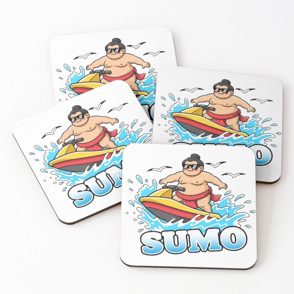 Item preview, Funny Sumo Wrestler on Jetski Cartoon | Bold Comic T-Shirt & Stickers | SoberSips designed and sold by SoberSips.