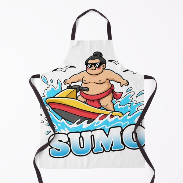 Item preview, Funny Sumo Wrestler on Jetski Cartoon | Bold Comic T-Shirt & Stickers | SoberSips designed and sold by SoberSips.