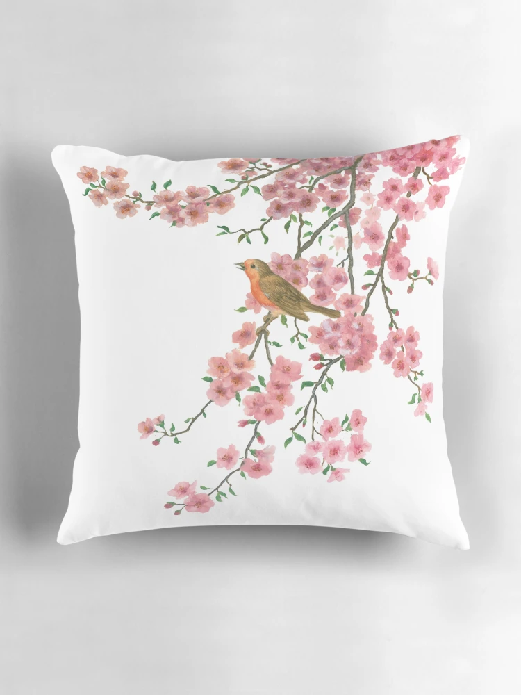 Thumbnail 3 of 4, Pillow, Spring Robin designed and sold by RuthSanderson.