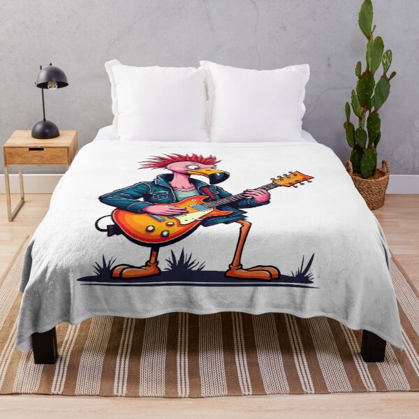 Item preview, Punk Rock Flamingo – Wild Retro Comic Style designed and sold by Hans-Design.