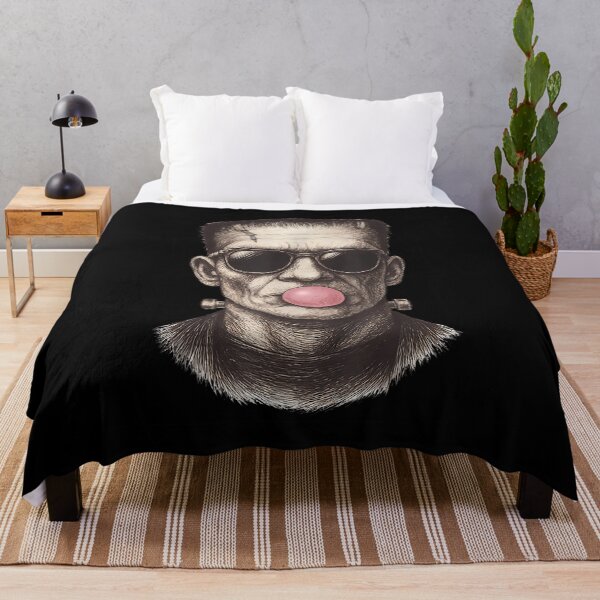 Item preview, Retro Frankenstein Monster Blowing A Bubble Gum Halloween T-Shirt designed and sold by CcConsultingS.