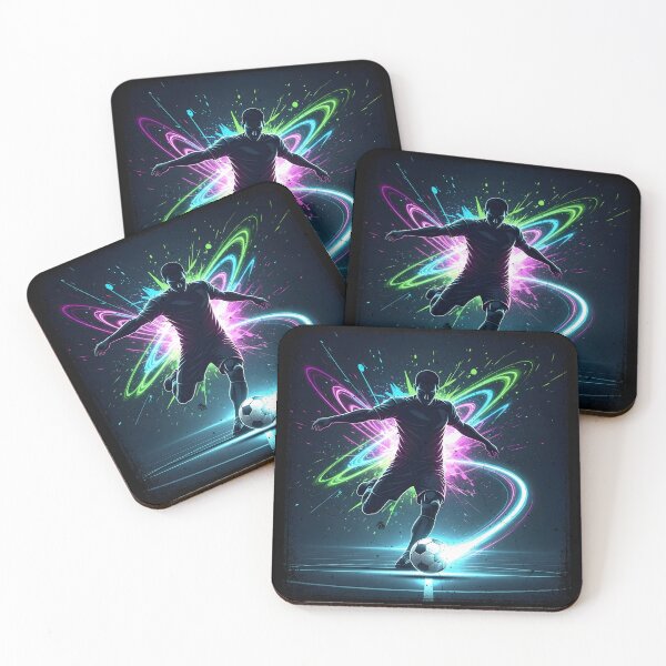 Item preview, Neon Soccer Player – Futuristic Football Energy Art designed and sold by FmDesigner87.