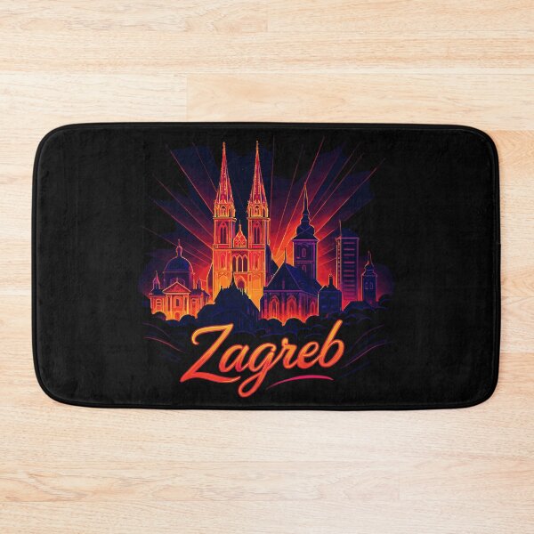 Item preview, Zagreb capital Croatia silhouette gift designed and sold by Pineapple-Tree.