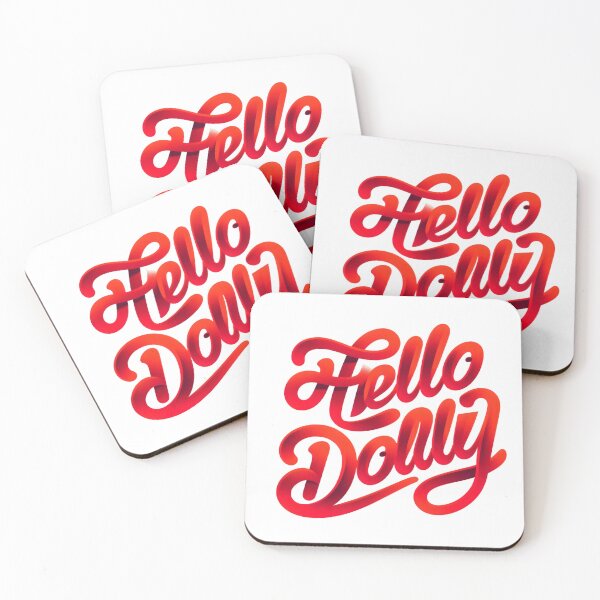 Item preview, "Hello Dolly" Red Script Lettering Art designed and sold by Apex Designs.