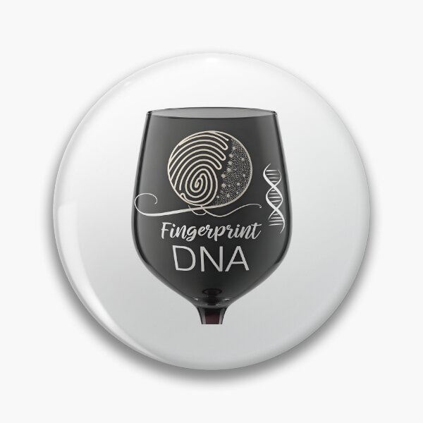 Item preview, Forensic Wine Glass Design – DNA Strand & Fingerprint Swirl Modern Feminine Style designed and sold by VividOrganica.