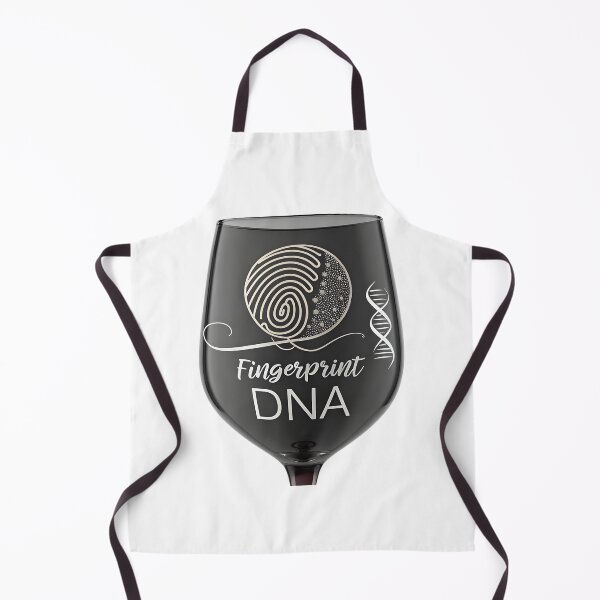 Item preview, Forensic Wine Glass Design – DNA Strand & Fingerprint Swirl Modern Feminine Style designed and sold by VividOrganica.